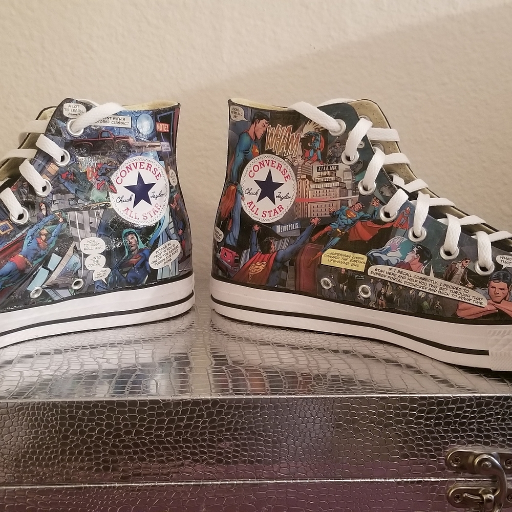 Revamped Superman Comic Book Converse View 3